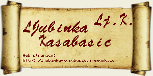 LJubinka Kasabašić vizit kartica